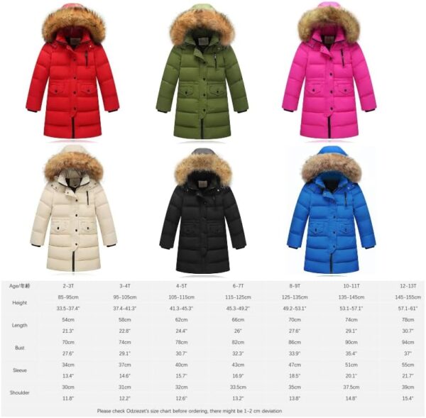 Odziezet Jas met capuchon, uniseks, jongens, winterjas, gewatteerde jas, parka, capuchon, donsjack, 0-13 jaar - Afbeelding 7