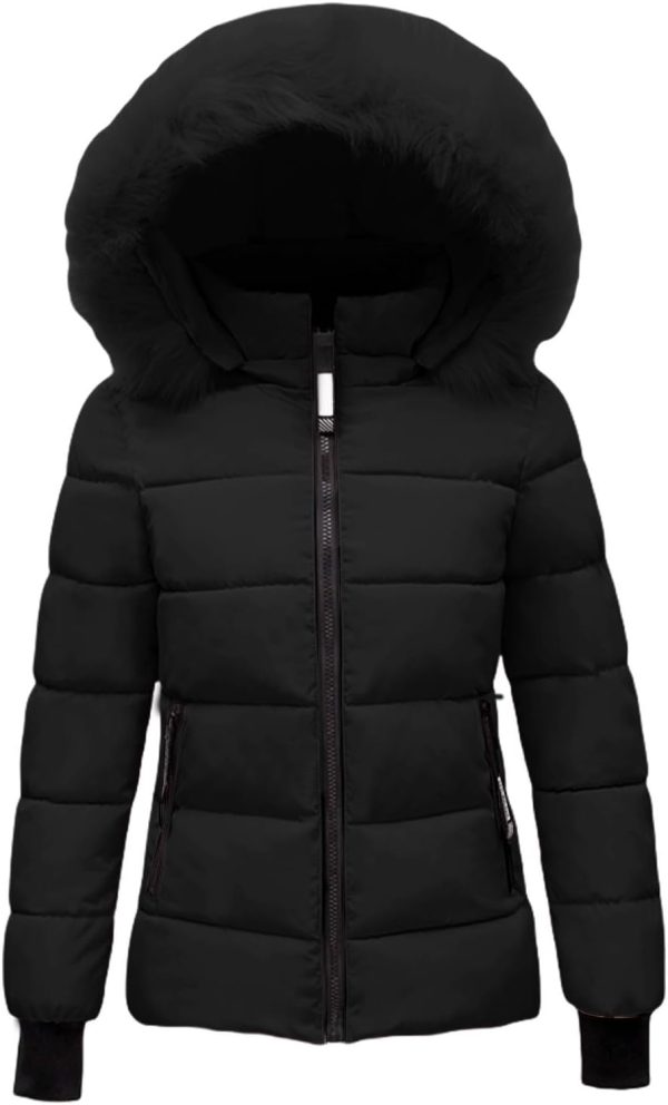 Women's Winter Jacket Warm Hooded Quilted Jacket Regular Fit Parka Thickened Functional Jacket Plain Leisure Outdoor Jacket Winter Jacket Transition Jacket Softshell Jacket