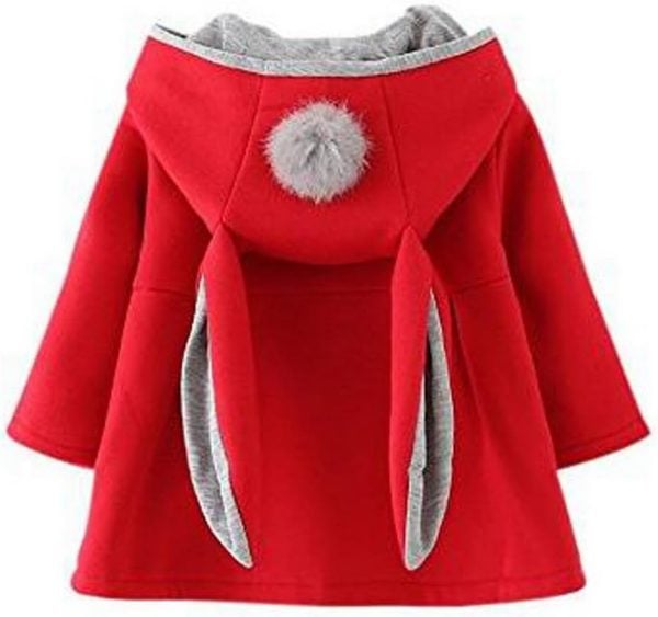 Odziezet Babyjas voor meisjes, van katoen, lente, herfst, winter, jas met capuchon, kleine kinderen, warme kleding - Afbeelding 2