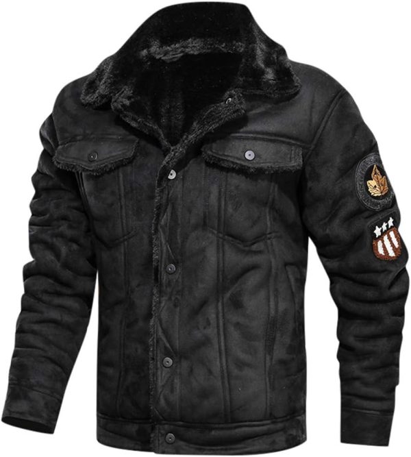Fleecejack voor heren, gevoerde winterjas, parka, hoodie, herenjas, sweatjack, winterjas, klassieke outdoorjas, ski-jack, ademend, warm, vrijetijdsjas, windjack, jas voor heren - Afbeelding 2