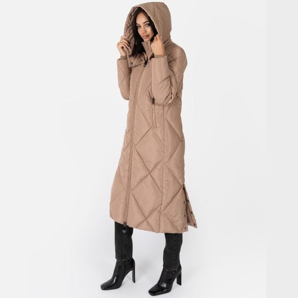 Lovedrobe Dames Winterjas Dames Jas Puffer Verwijderbare Faux Bont Capuchon Zakken Gewatteerde Gewatteerde Longline Puffa Bovenkleding - Afbeelding 2