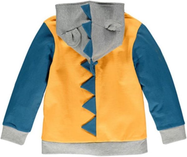 LitBud Kleine Kids Hoodies voor Jongens Peuter Cartoon Dinosaurus Rits Packaway Jas Lente Jas - Afbeelding 2
