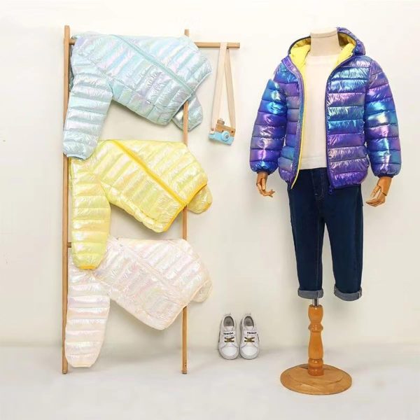 linboo Winterjas voor kinderen, voor meisjes, lichte jas met capuchon, gewatteerde jas, kleurrijke katoenen jas, jongens, herfstjas - Afbeelding 6
