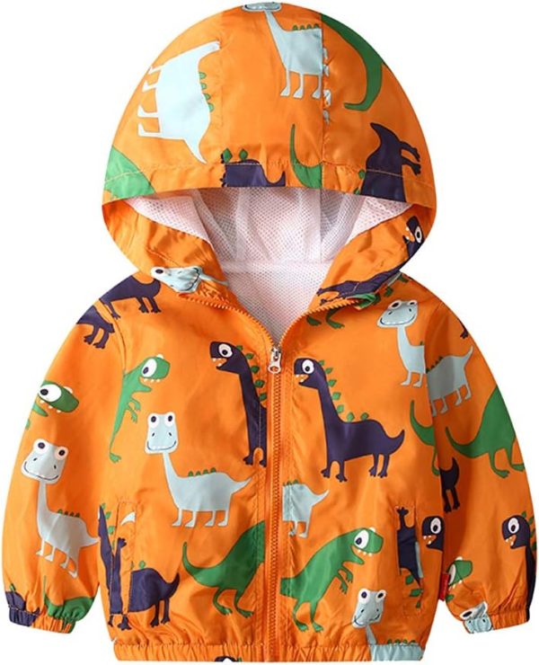 JinBei Jas Jongen Peuter Kids Hooded Jassen Baby Waterdichte Windjack Hooded Zip Jas Mantel Jas Dikke Warme Kleding Licht en Dun 1-7 Years