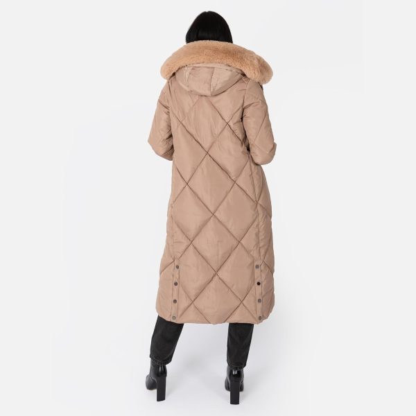 Lovedrobe Dames Winterjas Dames Jas Puffer Verwijderbare Faux Bont Capuchon Zakken Gewatteerde Gewatteerde Longline Puffa Bovenkleding - Afbeelding 7