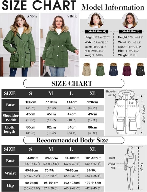 Lonya Women's Winter Parka Elegant Water-Repellent Trench Coat Long Jacket with Hood - Afbeelding 6