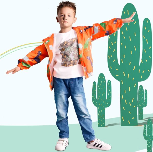 JinBei Jas Jongen Peuter Kids Hooded Jassen Baby Waterdichte Windjack Hooded Zip Jas Mantel Jas Dikke Warme Kleding Licht en Dun 1-7 Years - Afbeelding 3