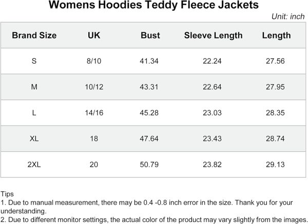 Livonmone Women's Fleece Jacket with Hood Teddy Fleece Warm Autumn Winter Jacket Stylish Zip Fur Coat Plush Jacket with Pockets - Afbeelding 6