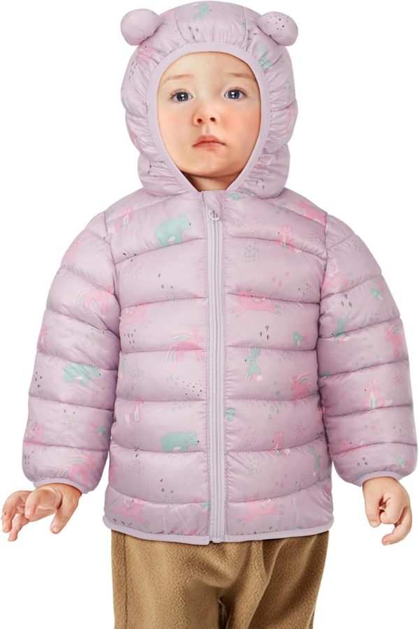 Happy Cherry Baby Winter Jacket Boys' Quilted Jacket with Hood Long Sleeve Down Jacket Girls Warm Quilted Lightweight Snow Jacket for Kids 9 Months - 4 Years - Afbeelding 2