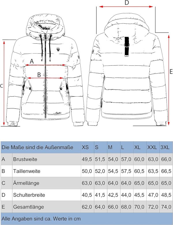 MARIKOO Taisaa Prc Women's Warm Winter Jacket with Hood XS - 3XL - Afbeelding 7